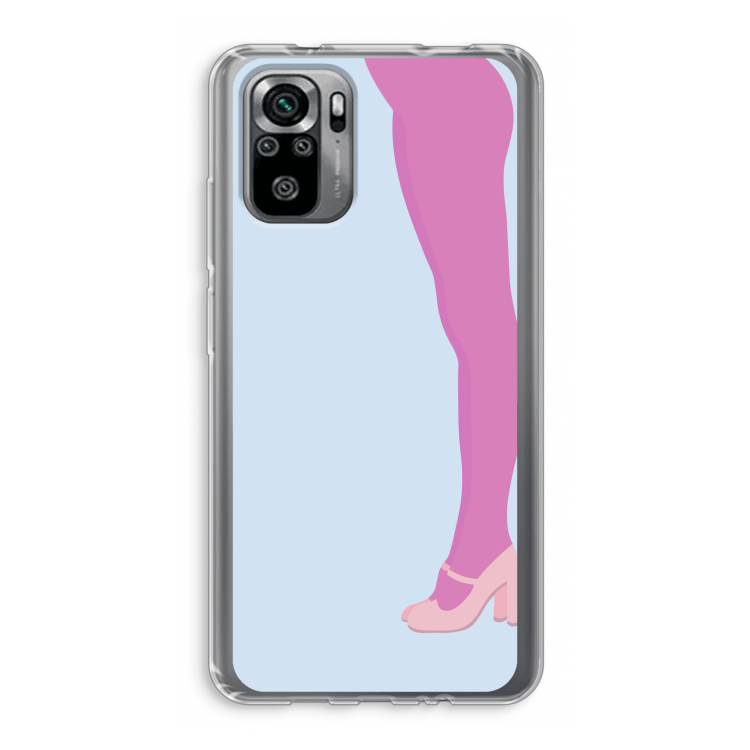 Pink panty: Xiaomi Redmi Note 10S Transparant Hoesje
