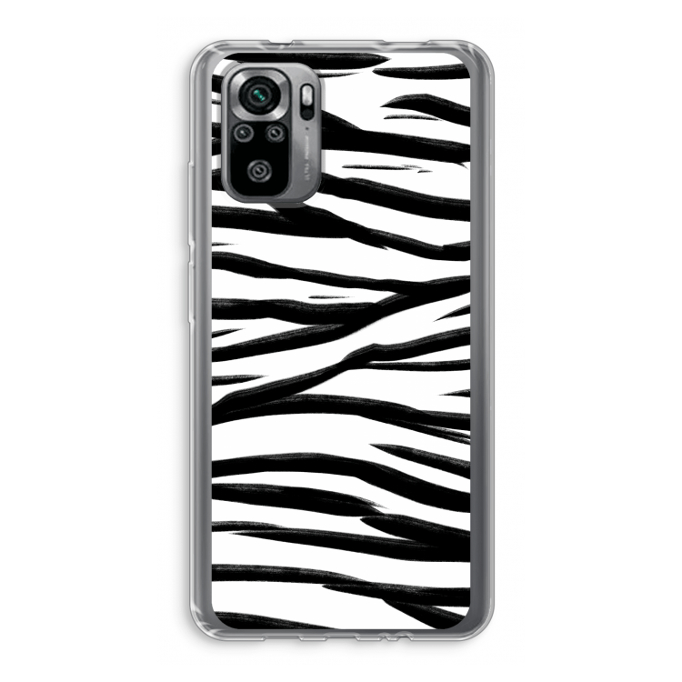 Zebra pattern: Xiaomi Redmi Note 10S Transparant Hoesje