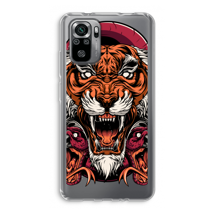 Tiger and Rattlesnakes: Xiaomi Redmi Note 10S Transparant Hoesje