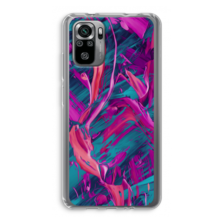 Pink Clouds: Xiaomi Redmi Note 10S Transparant Hoesje