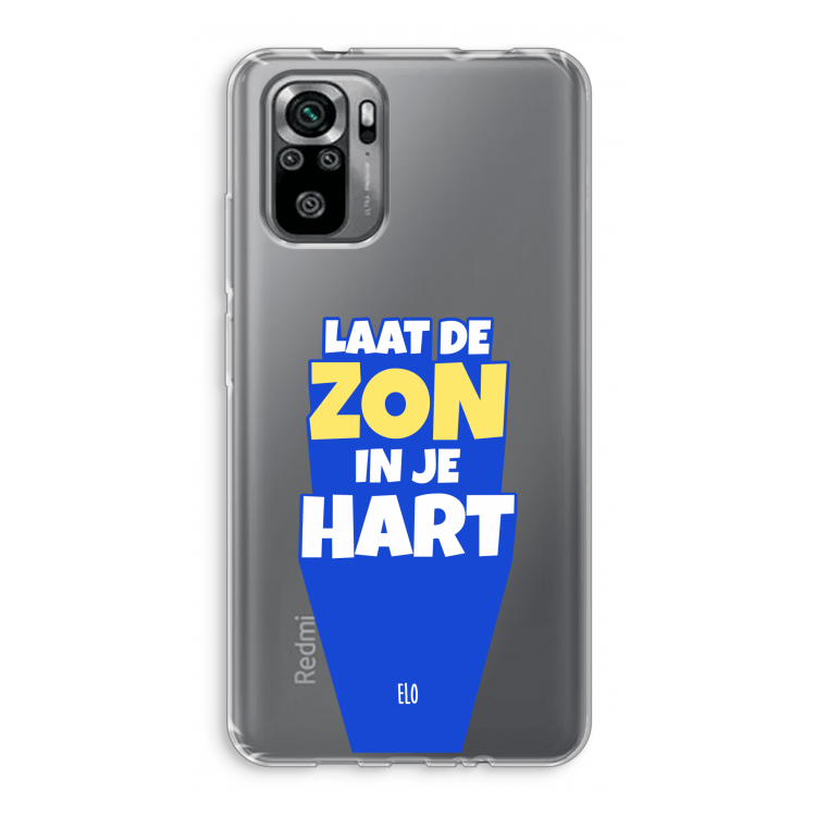 Laat de zon in je hart: Xiaomi Redmi Note 10S Transparant Hoesje