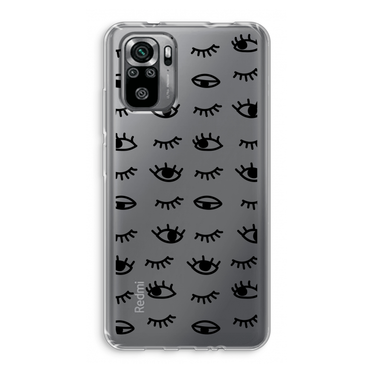 Eye pattern #2: Xiaomi Redmi Note 10S Transparant Hoesje