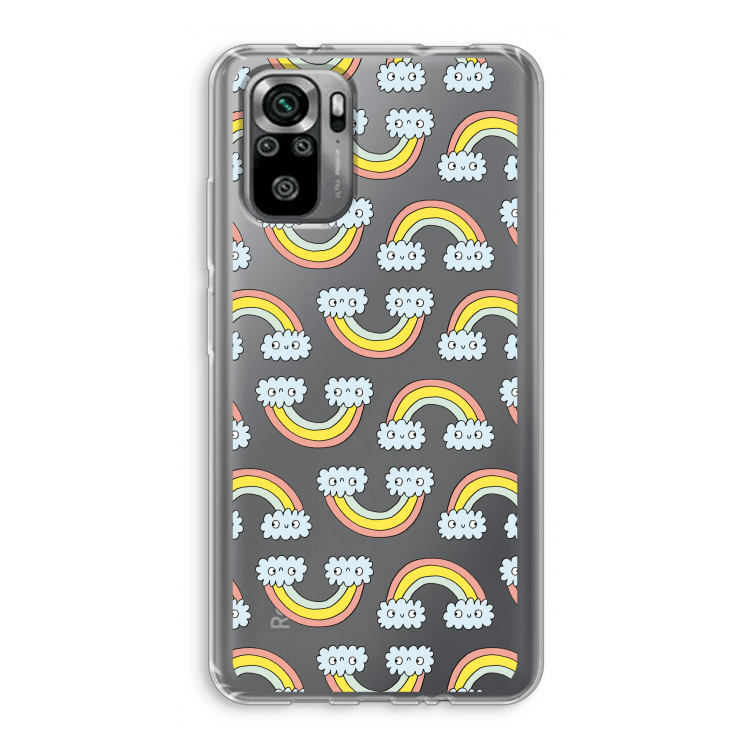 Regenboog: Xiaomi Redmi Note 10S Transparant Hoesje