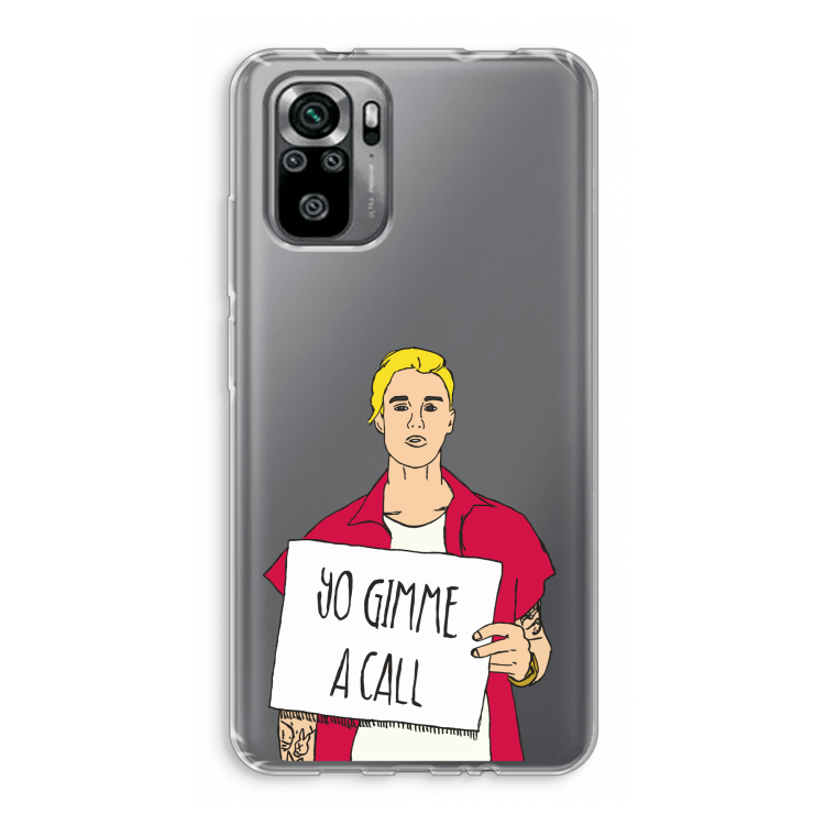 Gimme a call: Xiaomi Redmi Note 10S Transparant Hoesje