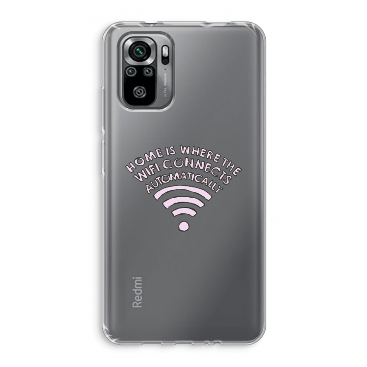 Home Is Where The Wifi Is: Xiaomi Redmi Note 10S Transparant Hoesje