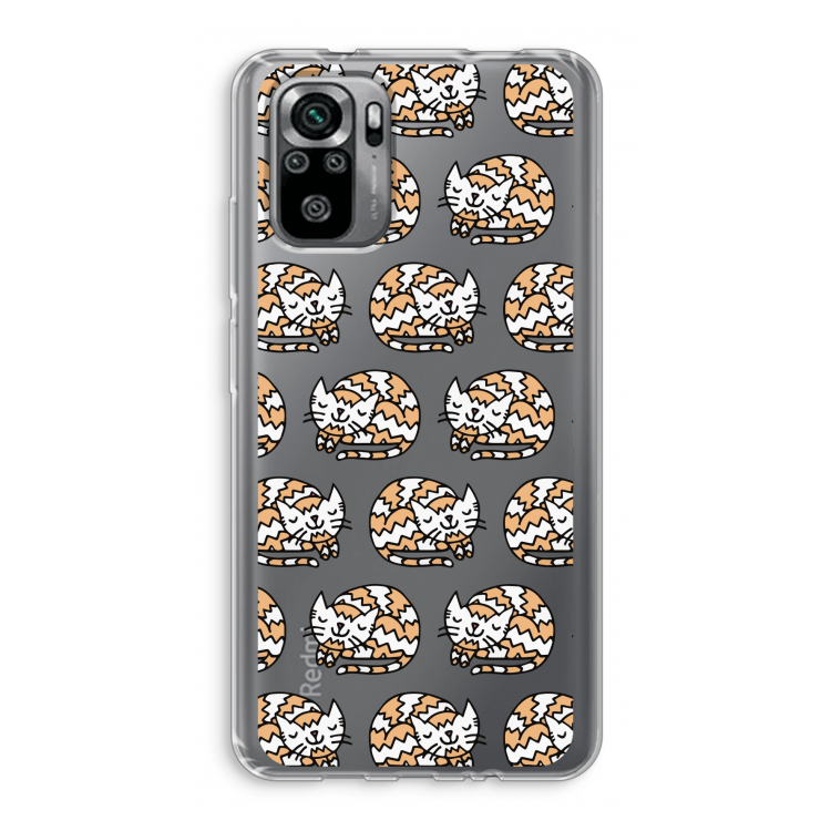 Slapende poes: Xiaomi Redmi Note 10S Transparant Hoesje
