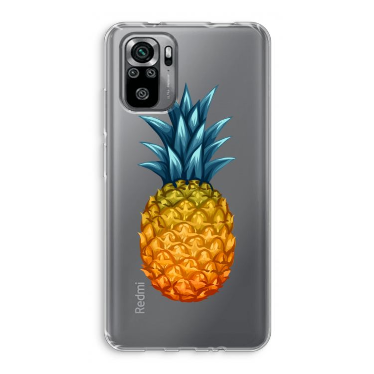 Grote ananas: Xiaomi Redmi Note 10S Transparant Hoesje