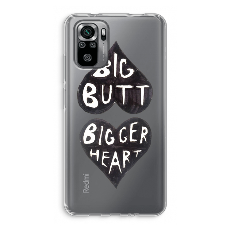 Big butt bigger heart: Xiaomi Redmi Note 10S Transparant Hoesje
