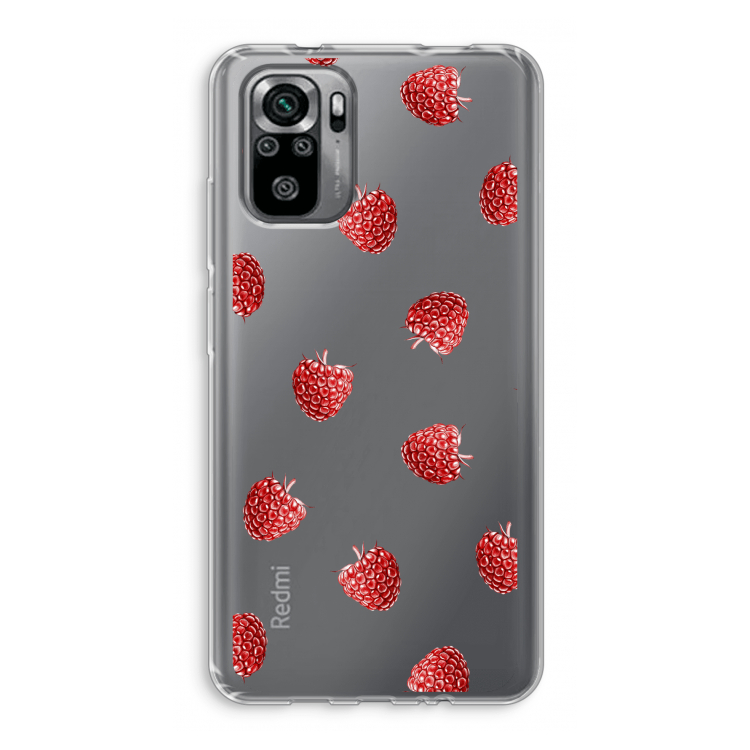 Framboosjes: Xiaomi Redmi Note 10S Transparant Hoesje