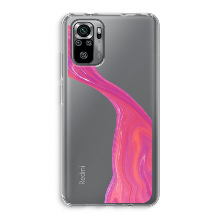 Paarse stroom: Xiaomi Redmi Note 10S Transparant Hoesje