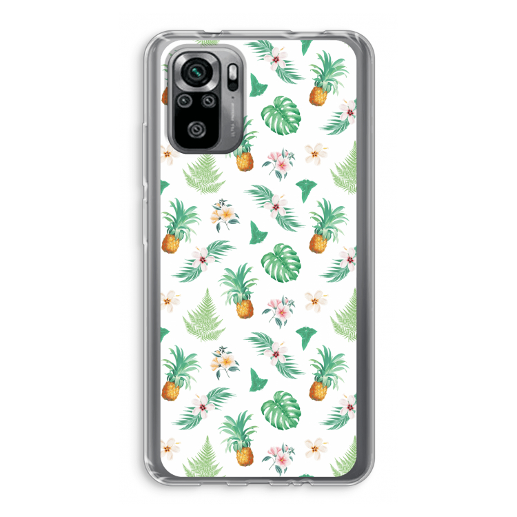 Ananas bladeren: Xiaomi Redmi Note 10S Transparant Hoesje
