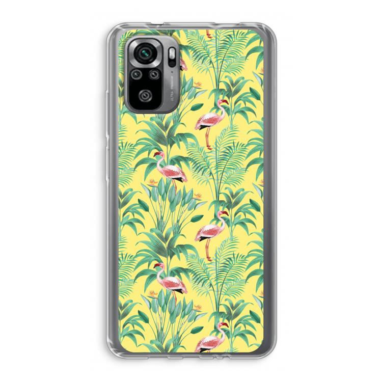 Flamingo party: Xiaomi Redmi Note 10S Transparant Hoesje