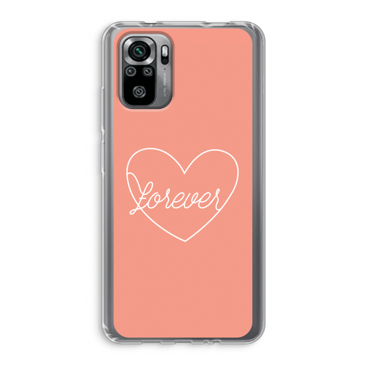 Forever heart: Xiaomi Redmi Note 10S Transparant Hoesje