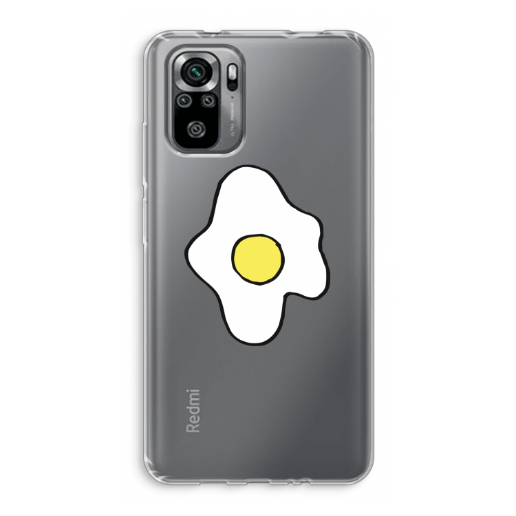 Spiegelei: Xiaomi Redmi Note 10S Transparant Hoesje