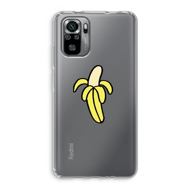 Banana: Xiaomi Redmi Note 10S Transparant Hoesje