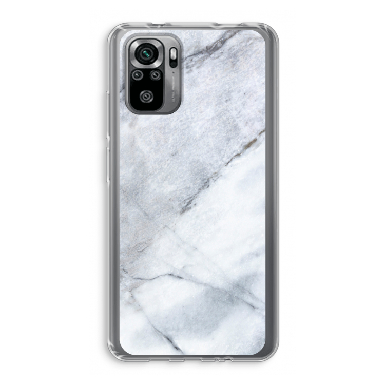 Witte marmer: Xiaomi Redmi Note 10S Transparant Hoesje