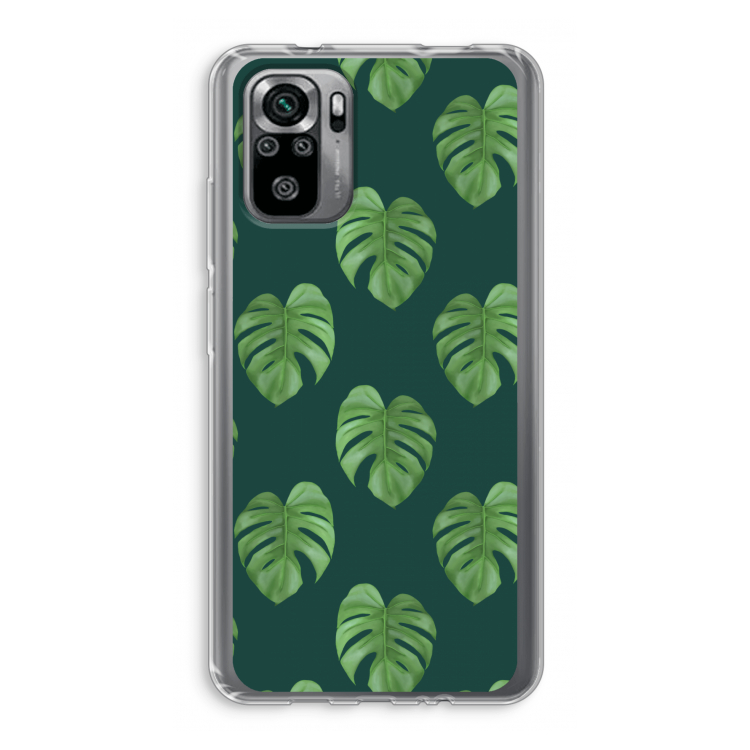 Monstera leaves: Xiaomi Redmi Note 10S Transparant Hoesje