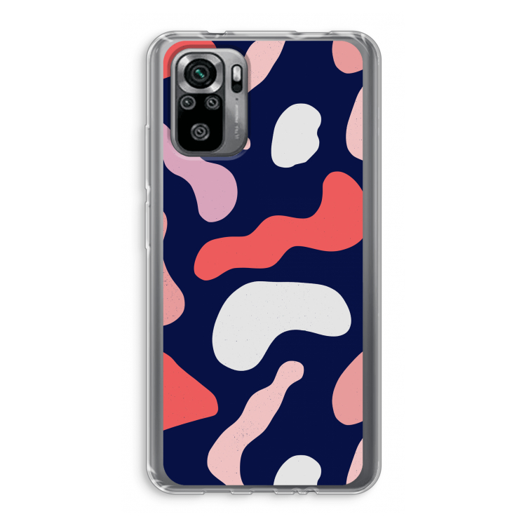 Memphis Shapes Pink: Xiaomi Redmi Note 10S Transparant Hoesje