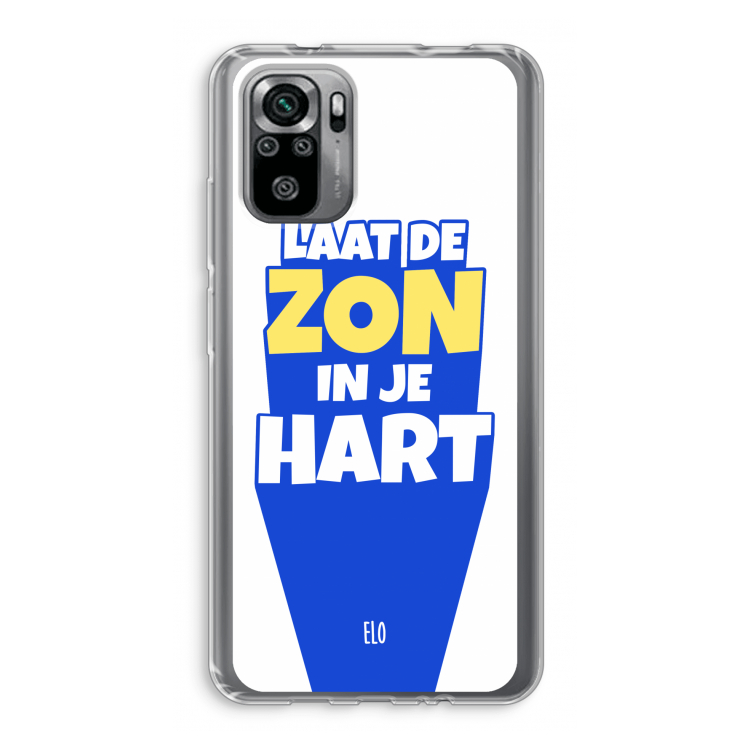 Laat de zon in je hart: Xiaomi Redmi Note 10S Transparant Hoesje