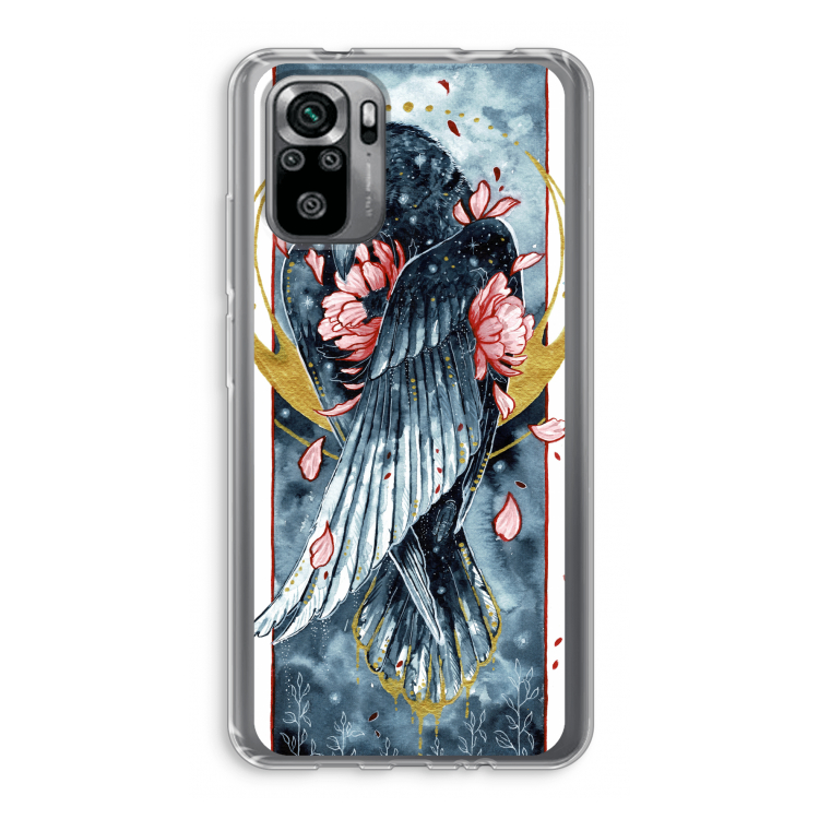 Golden Raven: Xiaomi Redmi Note 10S Transparant Hoesje