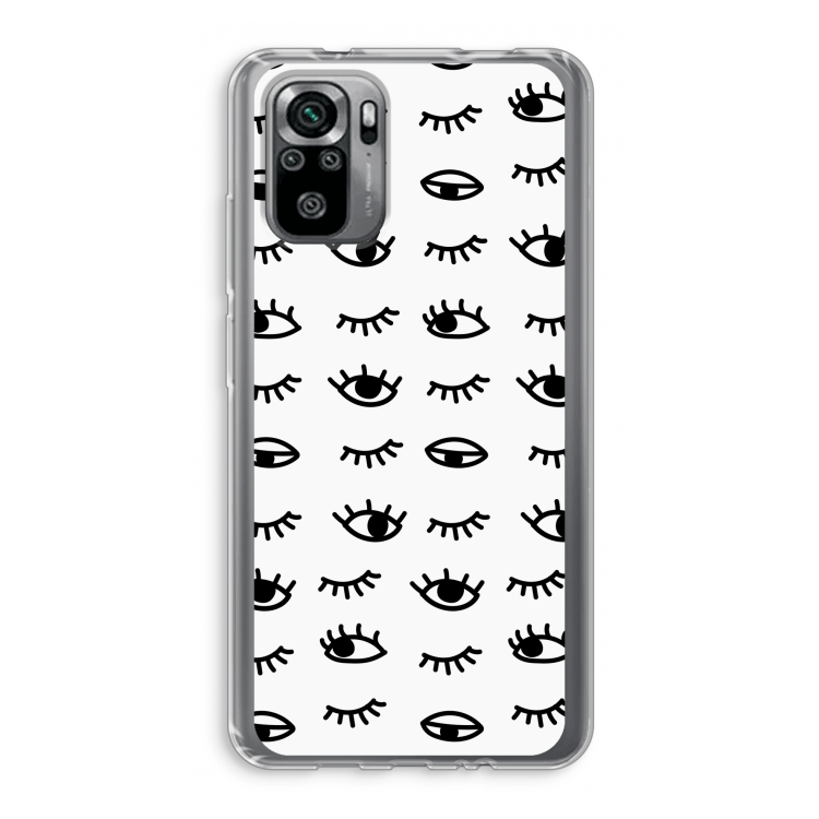 Eye pattern #2: Xiaomi Redmi Note 10S Transparant Hoesje