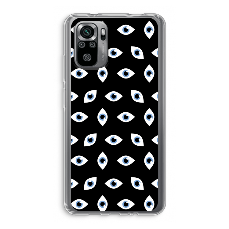 Eyes pattern: Xiaomi Redmi Note 10S Transparant Hoesje