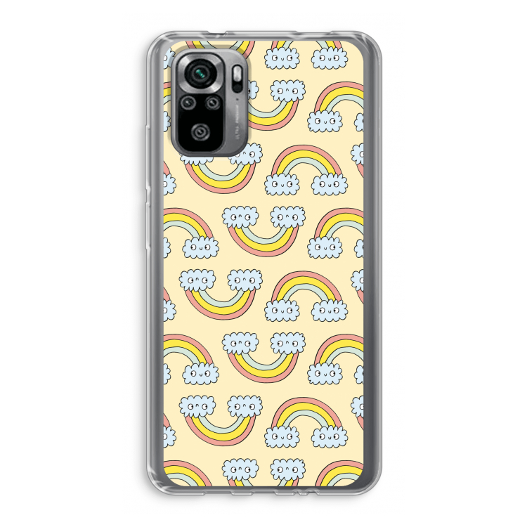 Regenboog: Xiaomi Redmi Note 10S Transparant Hoesje