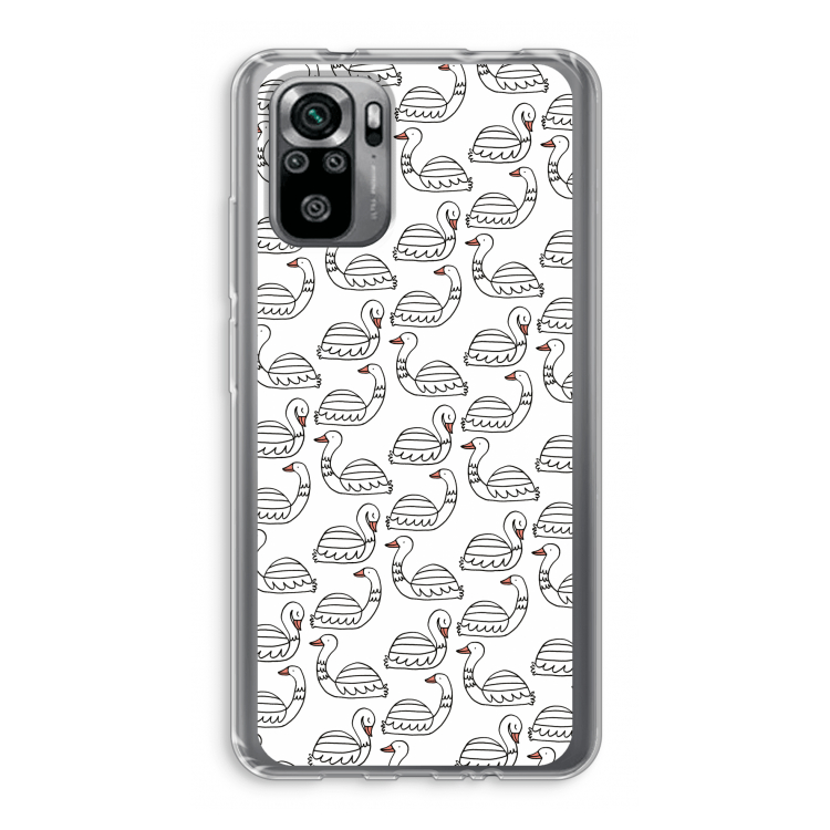 Zwanen: Xiaomi Redmi Note 10S Transparant Hoesje