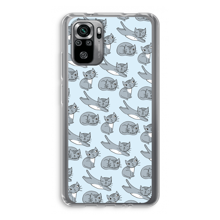 Poezen: Xiaomi Redmi Note 10S Transparant Hoesje
