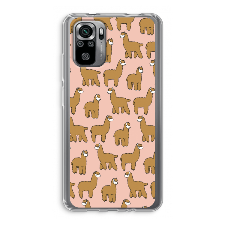 Alpacas: Xiaomi Redmi Note 10S Transparant Hoesje