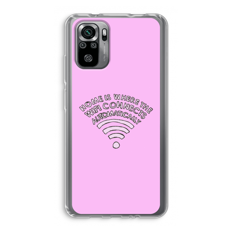 Home Is Where The Wifi Is: Xiaomi Redmi Note 10S Transparant Hoesje