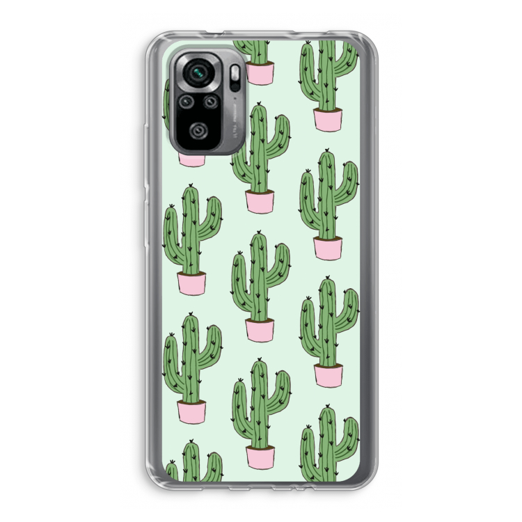 Cactus Lover: Xiaomi Redmi Note 10S Transparant Hoesje