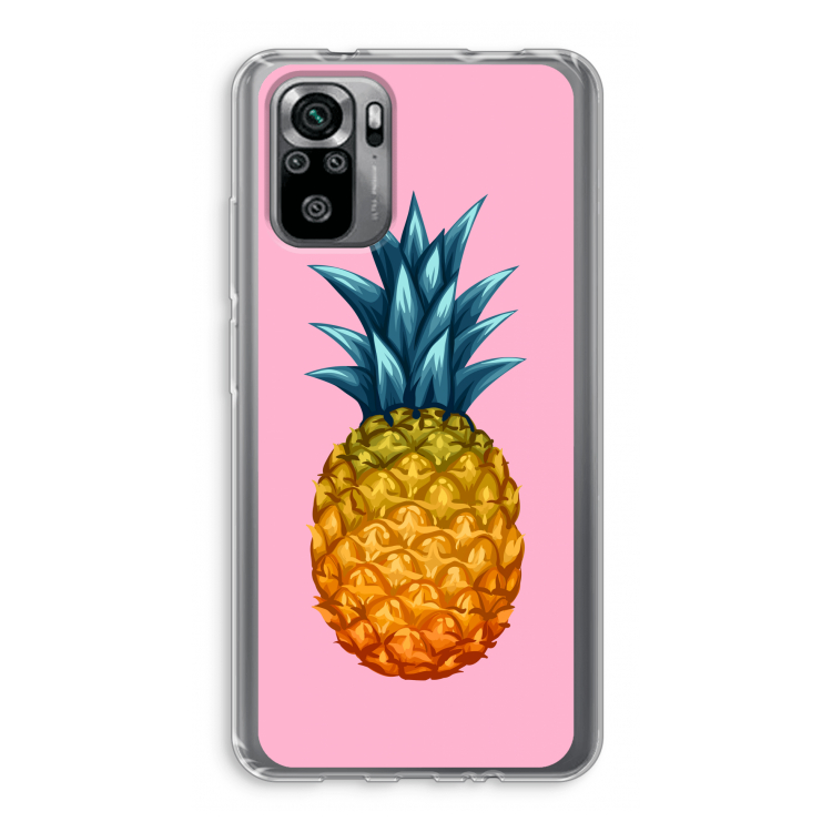 Grote ananas: Xiaomi Redmi Note 10S Transparant Hoesje