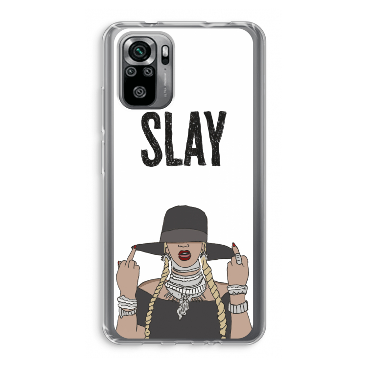 Slay All Day: Xiaomi Redmi Note 10S Transparant Hoesje