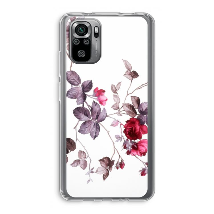 Mooie bloemen: Xiaomi Redmi Note 10S Transparant Hoesje