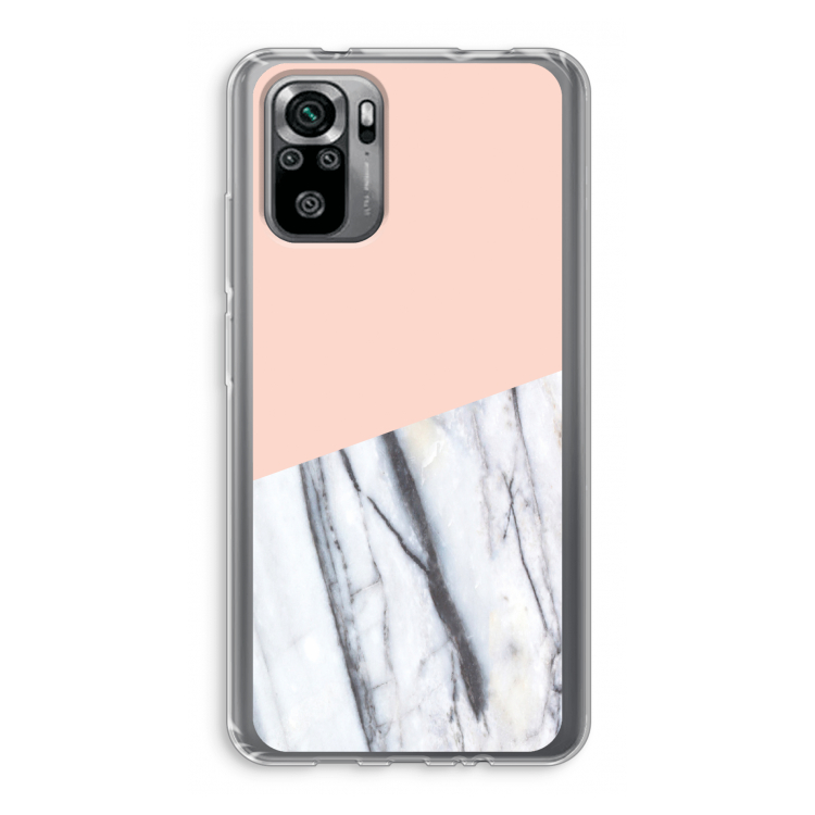 A touch of peach: Xiaomi Redmi Note 10S Transparant Hoesje