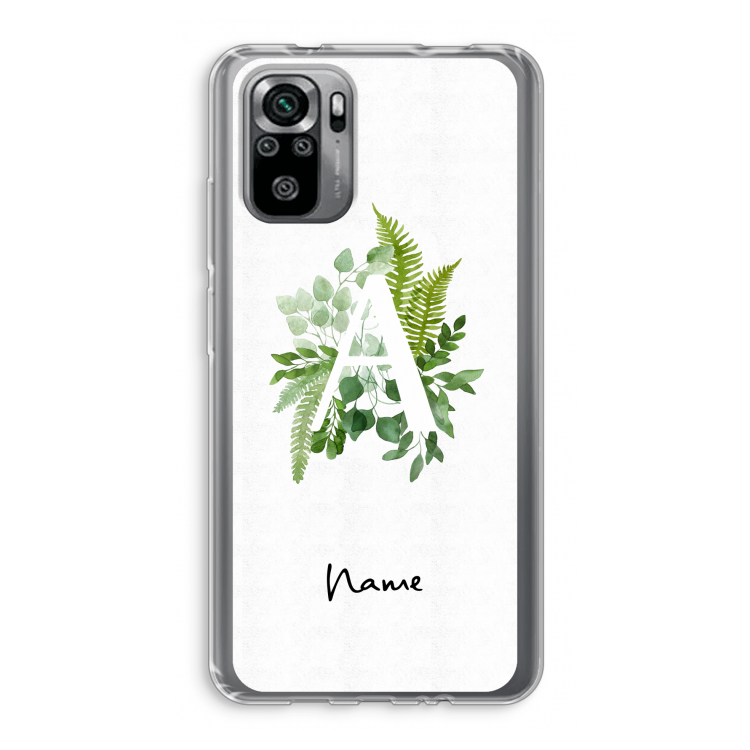 Green Brush: Xiaomi Redmi Note 10S Transparant Hoesje