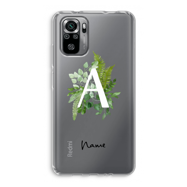 Green Brush: Xiaomi Redmi Note 10S Transparant Hoesje