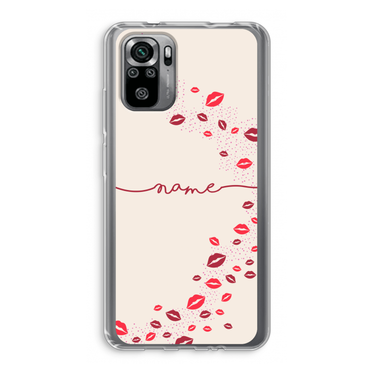 Kusjes: Xiaomi Redmi Note 10S Transparant Hoesje