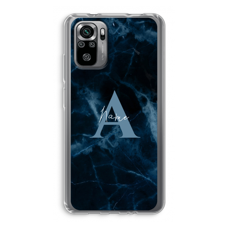 Midnight Marble: Xiaomi Redmi Note 10S Transparant Hoesje