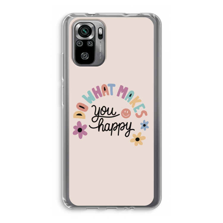 Happy days: Xiaomi Redmi Note 10S Transparant Hoesje