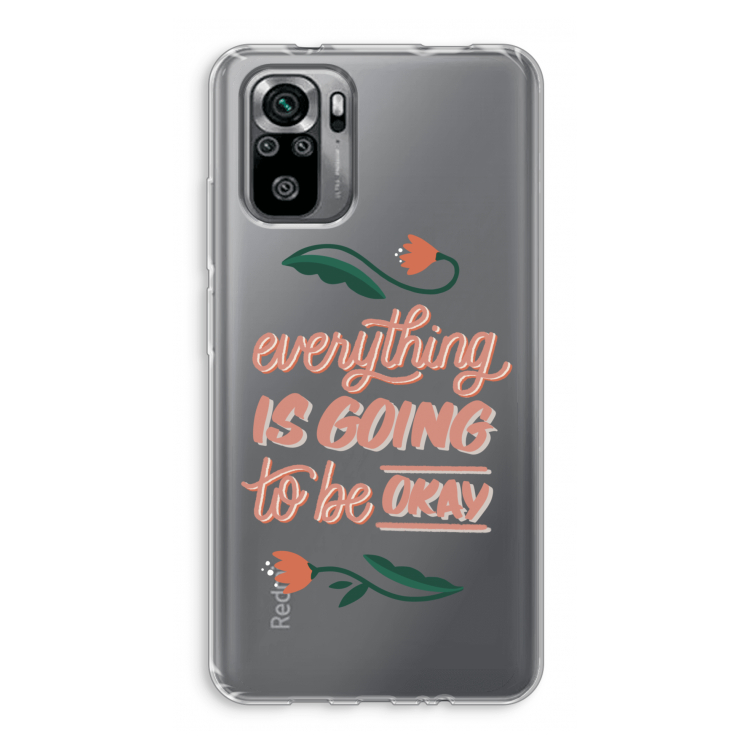 Optimistic flower girl: Xiaomi Redmi Note 10S Transparant Hoesje