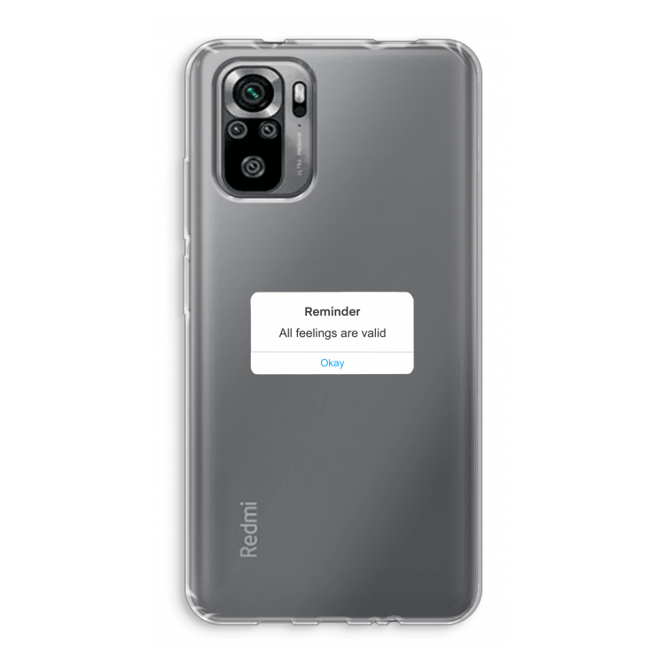 Reminder: Xiaomi Redmi Note 10S Transparant Hoesje