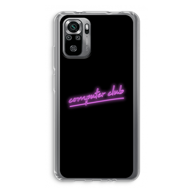 Vice Black: Xiaomi Redmi Note 10S Transparant Hoesje