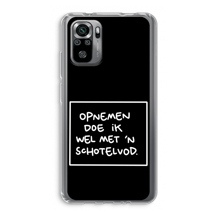 Schotelvod: Xiaomi Redmi Note 10S Transparant Hoesje