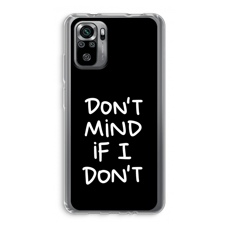 Don't Mind: Xiaomi Redmi Note 10S Transparant Hoesje