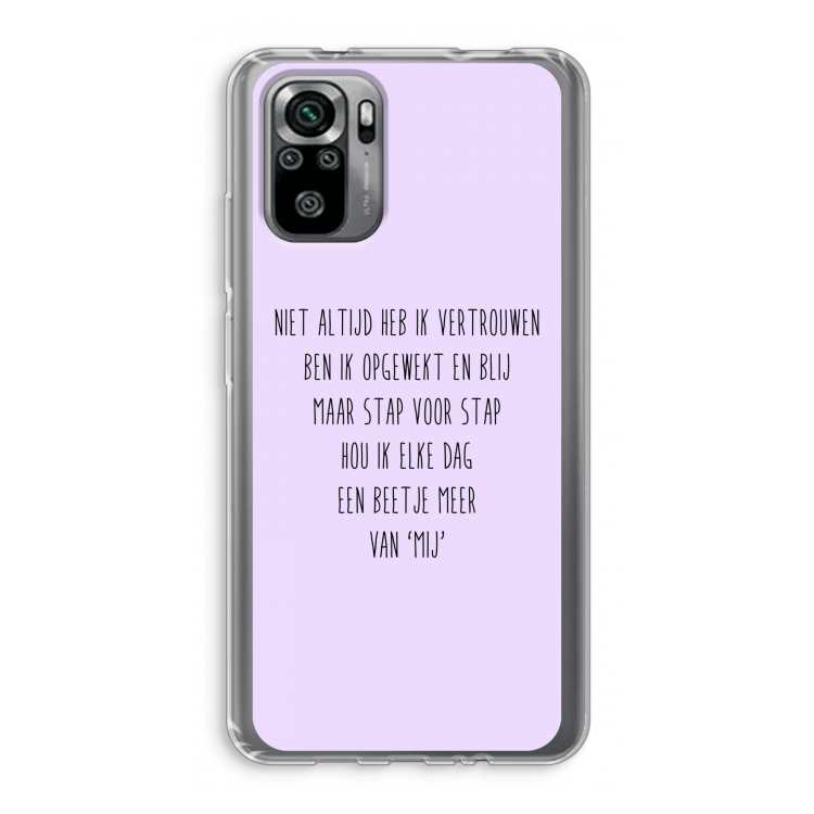 Zelfvertrouwen: Xiaomi Redmi Note 10S Transparant Hoesje