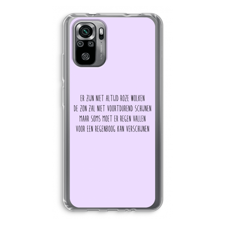 Regenboog: Xiaomi Redmi Note 10S Transparant Hoesje