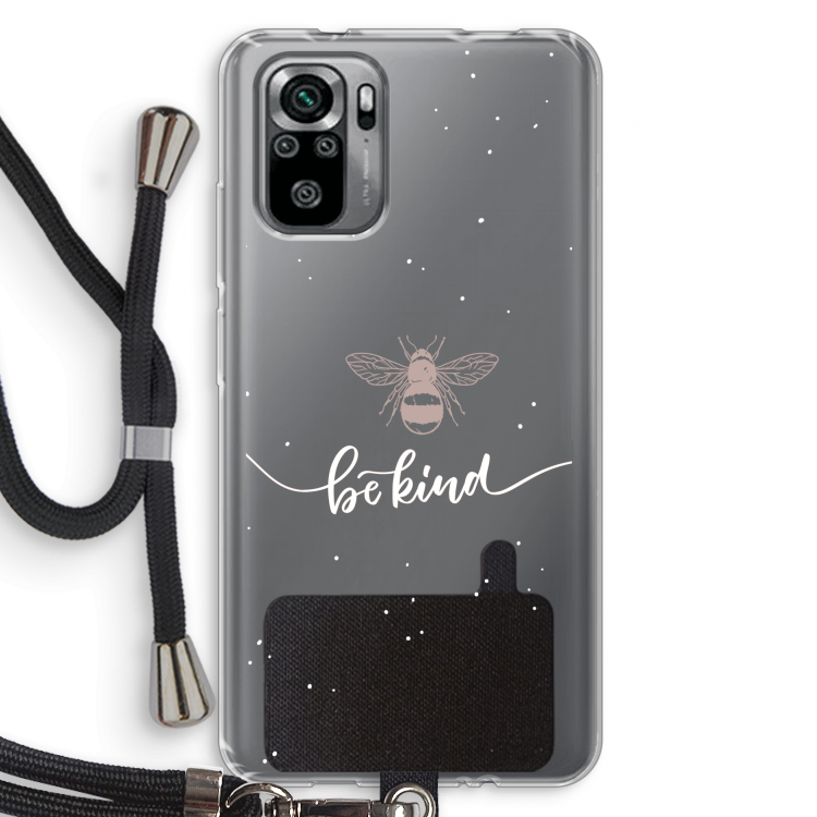 Be(e) kind: Xiaomi Redmi Note 10S Transparant Hoesje met koord