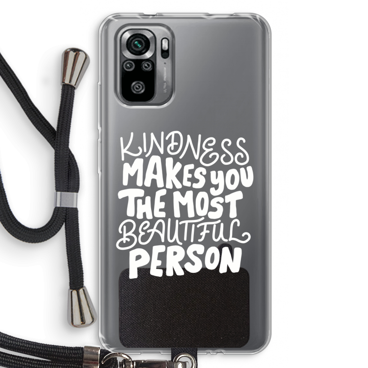 The prettiest: Xiaomi Redmi Note 10S Transparant Hoesje met koord